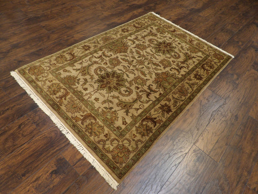 Jaipur Kashan Antique Wash 4'0" x 6'0" Hand-knotted Rug - w621