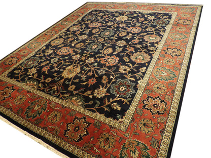 Turkish Weave Kashan Hand knotted Wool Rug 12'1" X 15'2"  - W745