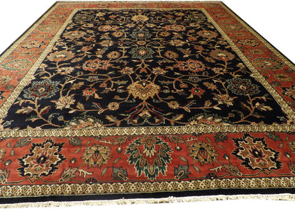 Turkish Weave Kashan Hand knotted Wool Rug 12'1" X 15'2"  - W745