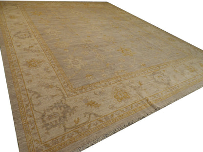 Oushak Chobie Oushak 12 x 14'6'' Hand knotted Rug - w746