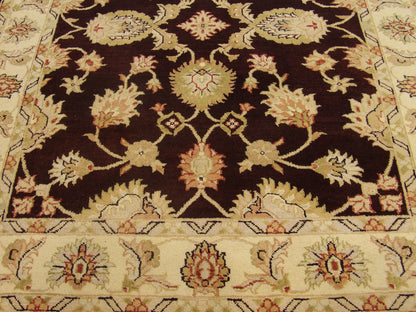 Agra Kashan Hand knotted Wool Rug  5'0" X 8'1"  - W784