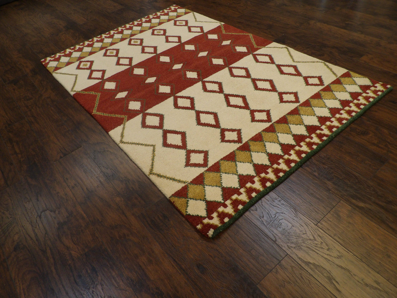 Beige 5'0" x 7'10" Moroccan Tulu Thick Pile Hand knotted Wool Rug - Sku: W786