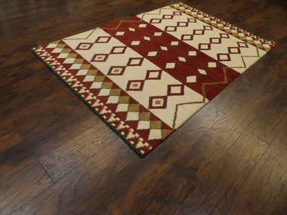 Moroccan Tulu Thick Pile Hand knotted Wool Rug 5'0" x 7'10" - W786