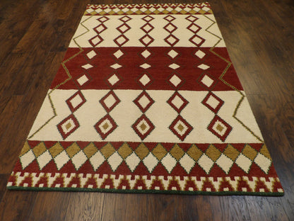Moroccan Tulu Thick Pile Hand knotted Wool Rug 5'0" x 7'10" - W786
