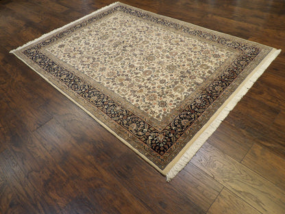 Fine Persian Kashan 5'0"x8'0" Hand-knotted Rug -w11208