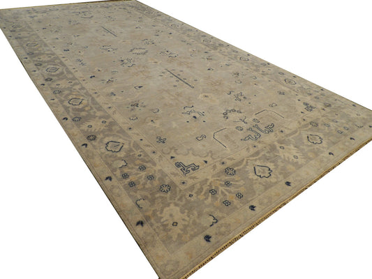 Turk Oushak Vege Dye White Wash Hand knotted Rug 8'3" x 15'8" -  W11312