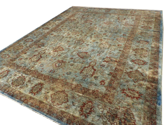 Overdyed Chobie Oushak Hand knotted Rug 13'0" x 16'0" - w804