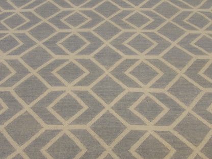 Flatweave Modern Coastal Hand knotted  Wool Rug 5'0" x 8'0" - W820