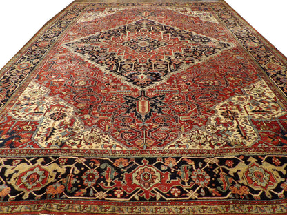 Persian Antique Sherapi Hand-knotted Rug 11'8" x 15'3" - W829