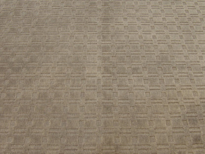 Modern Plain Carved Design Hand-Loom 5'0"x7'0" Hand-loom Rug -w863
