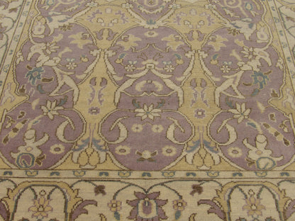 Turk Oushak Vege Dye White Wash Hand knotted Rug 5'10" x 9'0" -  W11173