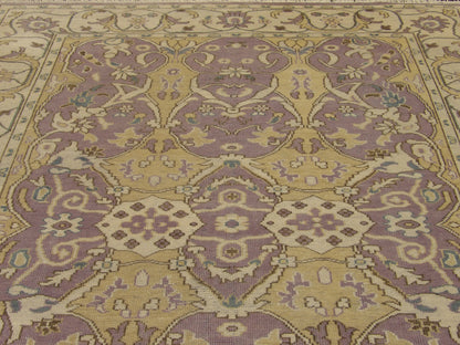 Turk Oushak Vege Dye White Wash Hand knotted Rug 5'10" x 9'0" -  W11173
