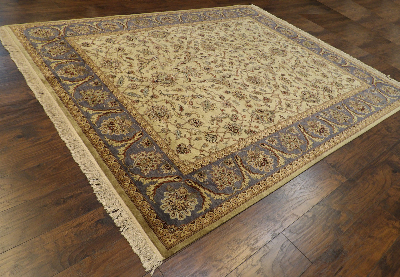 Blue 8'0" x 10'0" Fine Ziegler Tie Dye Hand knotted Wool Rug - Sku: w938