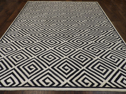 Tibetan 100 Line Modern Design 8'0"x10'0" Hand-knotted Rug -w1028