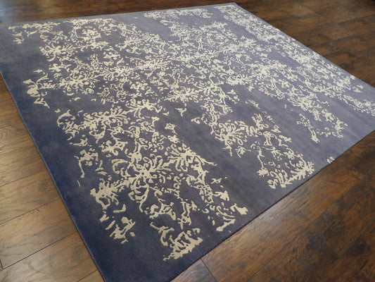 Modern Abstract Broken Design 8'0"x10'0" Hand-knotted Rug -w1070