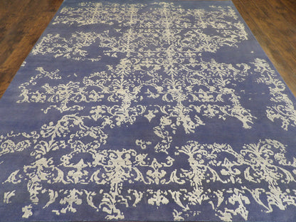 Modern Abstract Broken Design 8'0"x10'0" Hand-knotted Rug -w1070