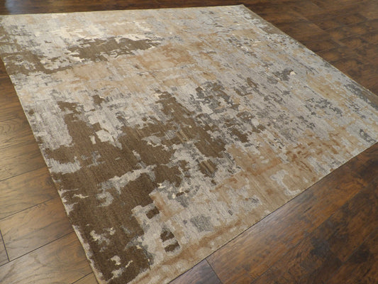 Modern Abstract Marble Design 8'0"x10'0" Hand-knotted Rug -w1075