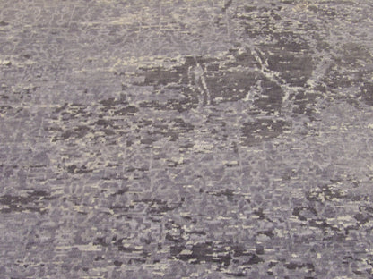 Modern Oxidized Broken Mosaic Design Carved 8'0"x10'0" Hand-knotted Rug -w11159