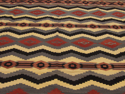 Coastal Flat-Weave Indoor/Outdoor Beach Rug 8'0"x10'0" Hand-knotted Rug -w1088