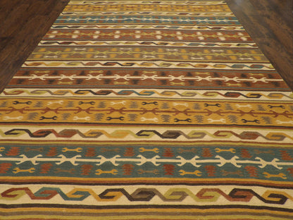 Coastal Flat-Weave Indoor/Outdoor 8'0'' x 10'0'' Hand-knotted Rug -w1100