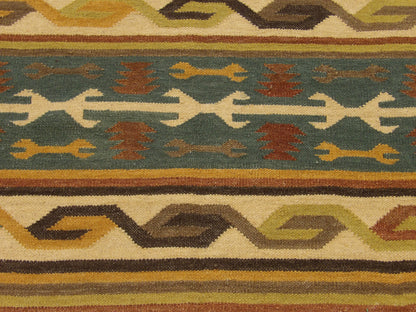 Coastal Flat-Weave Indoor/Outdoor 8'0'' x 10'0'' Hand-knotted Rug -w1100