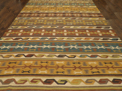Coastal Flat-Weave Indoor/Outdoor 8'0'' x 10'0'' Hand-knotted Rug -w1100