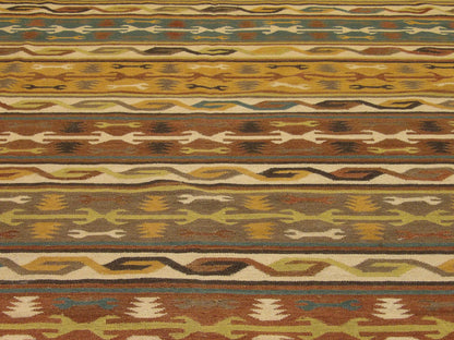 Coastal Flat-Weave Indoor/Outdoor 8'0'' x 10'0'' Hand-knotted Rug -w1100