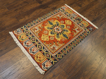 Tribal Turk Heraki Hand-knotted Rug 2'6" x 4'0" - W11063