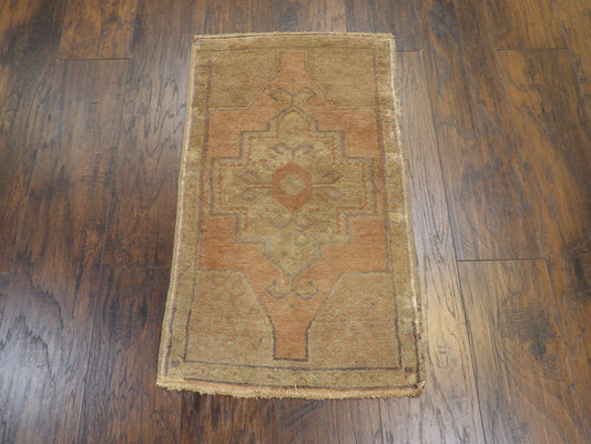 Vintage Anatolian Yastik Hand knotted Wool Rug 1'9" X 3'1" - W1118