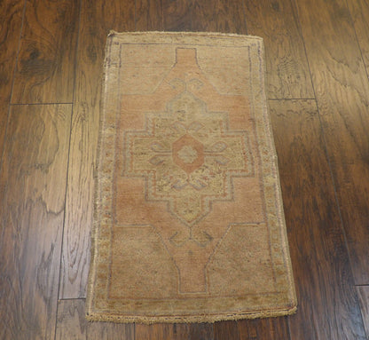 Vintage Anatolian Yastik Hand knotted Wool Rug 1'9" X 3'1" - W1118