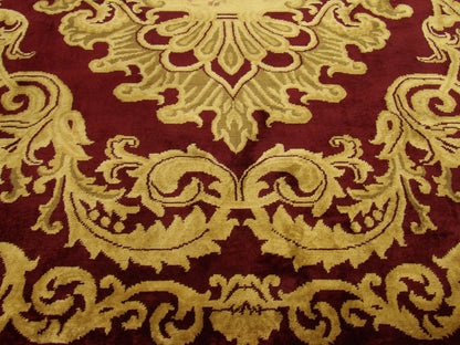 European Abusson Design High Pile 8'0"x10'0" Hand-knotted Rug -w1137