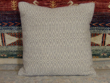 Handwoven accent pillow cover, detail view