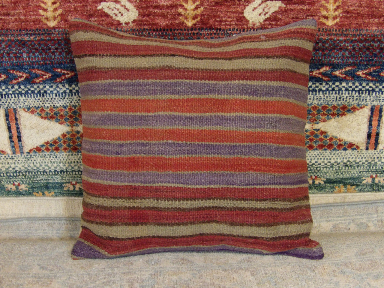 Handwoven accent pillow cover, 1'4 x 1'4, full view