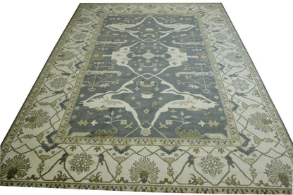 Oushak Ziegler rug border detail