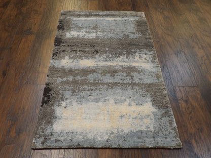 Modern Tibetan Abstract Design rug corner detail