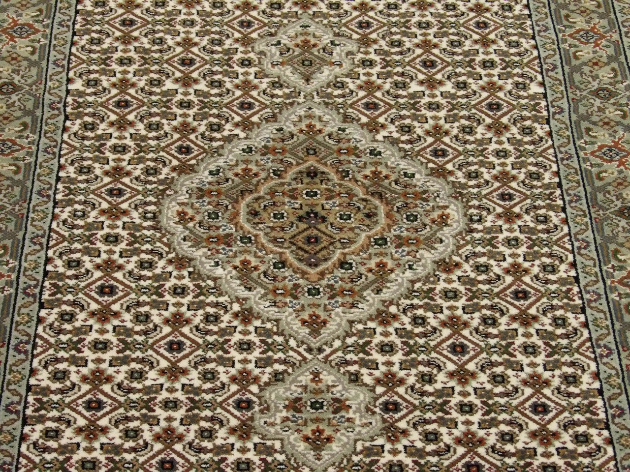 Back of Fine Persian Tabriz hand-knotted rug