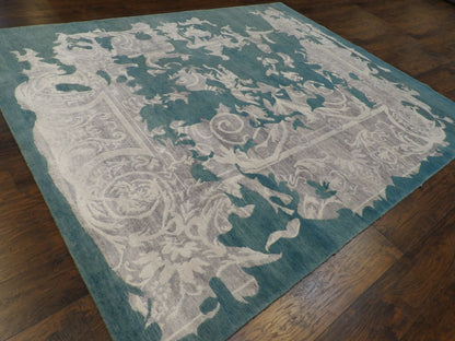 Full view of transitional abstract rug