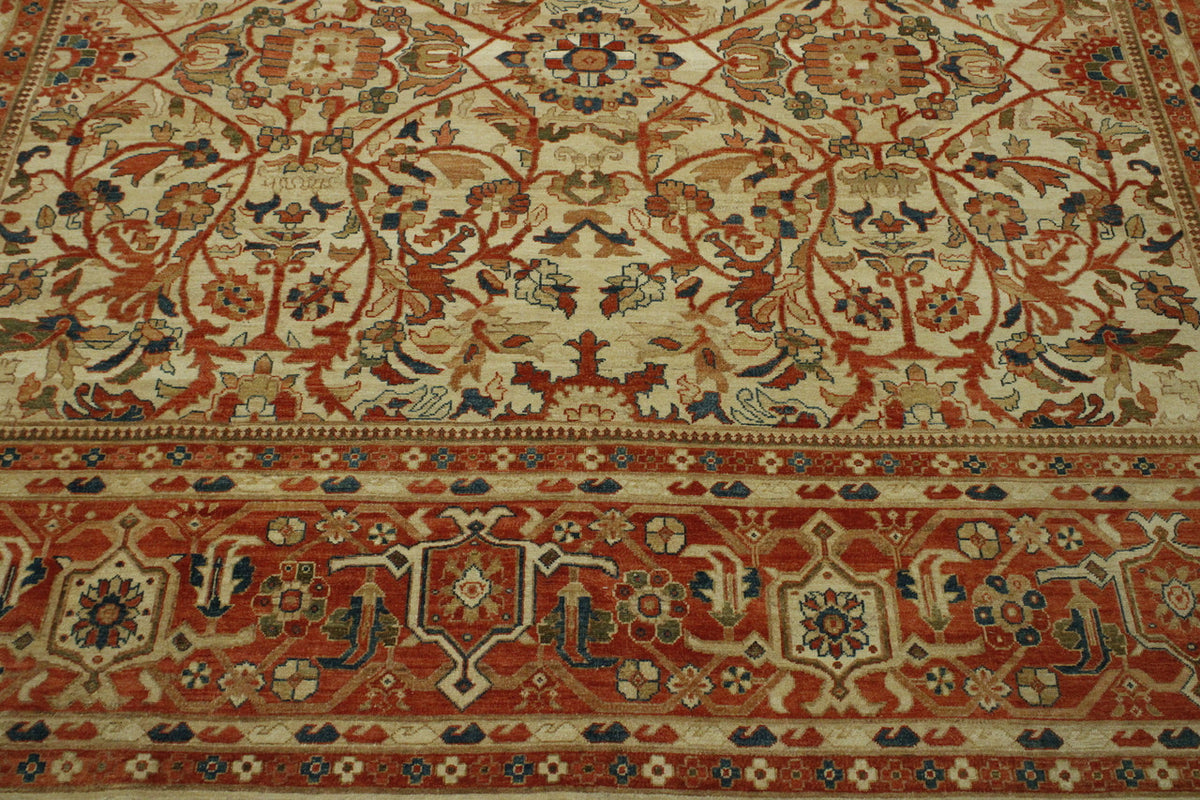 Traditional Antique Chobi rug border detail