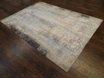 Full view of transitional abstract rug