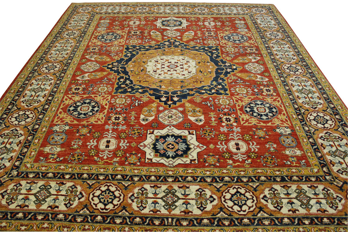 Back of Tribal Vegetable Dye Mamluk hand-knotted rug