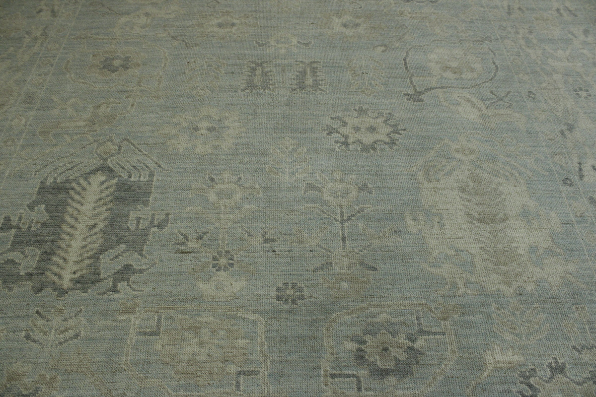 Back of Oushak Wash Chobi hand-knotted rug