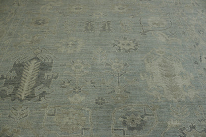 Back of Oushak Wash Chobi hand-knotted rug