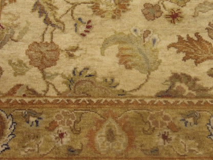 Fine Jaipur Kashan Tie Dye rug border detail