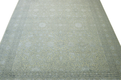 Transitional Fine Haji Jalili rug border detail