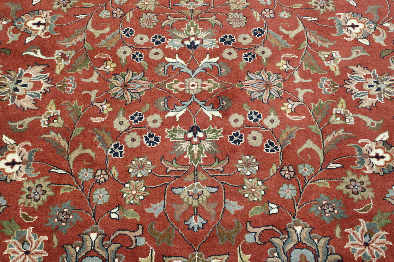 Beige & Red Traditional Fine Herati rug in room setting