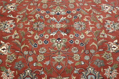 Beige & Red Traditional Fine Herati rug in room setting