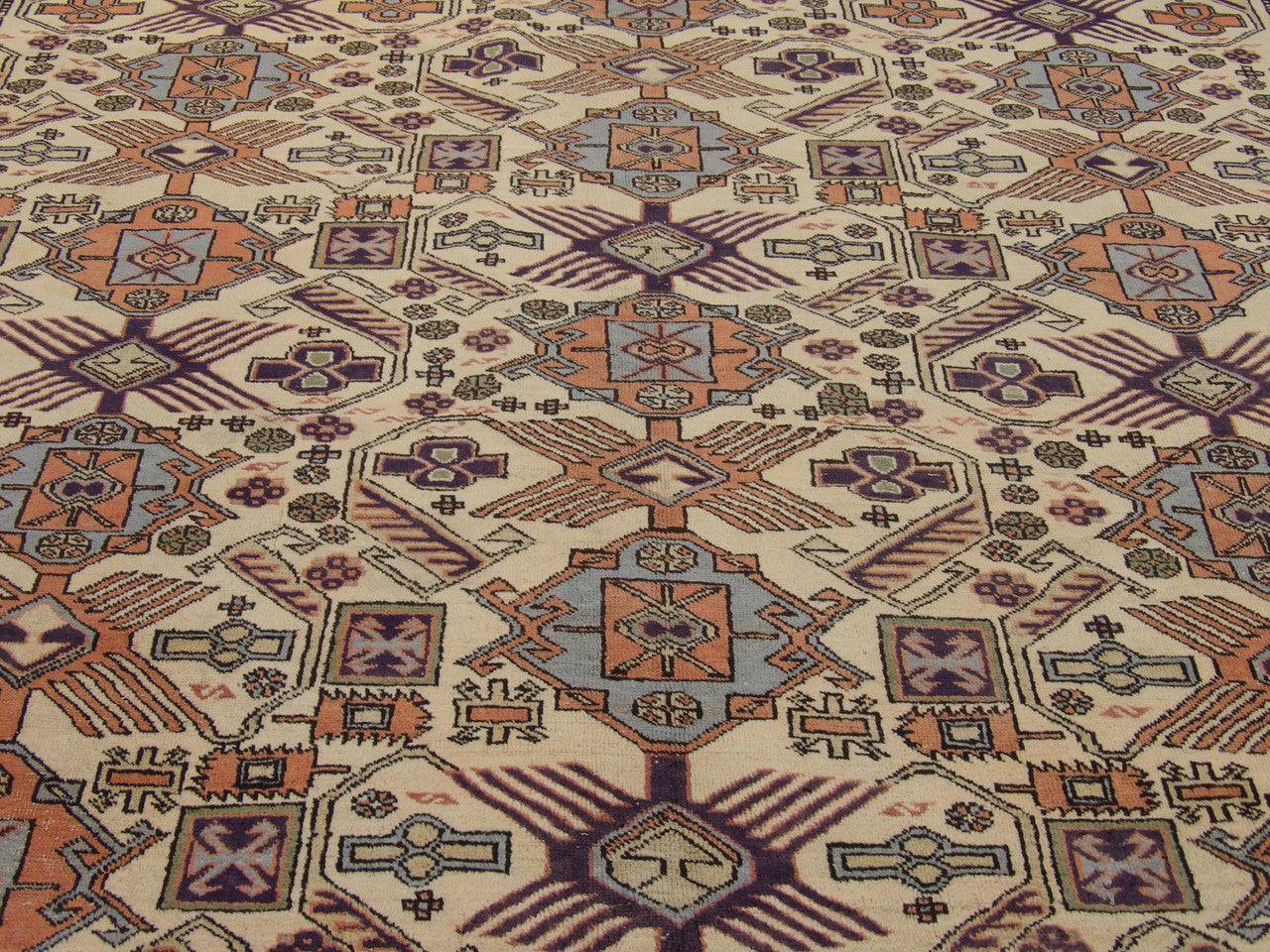 Back of antique hand-knotted rug