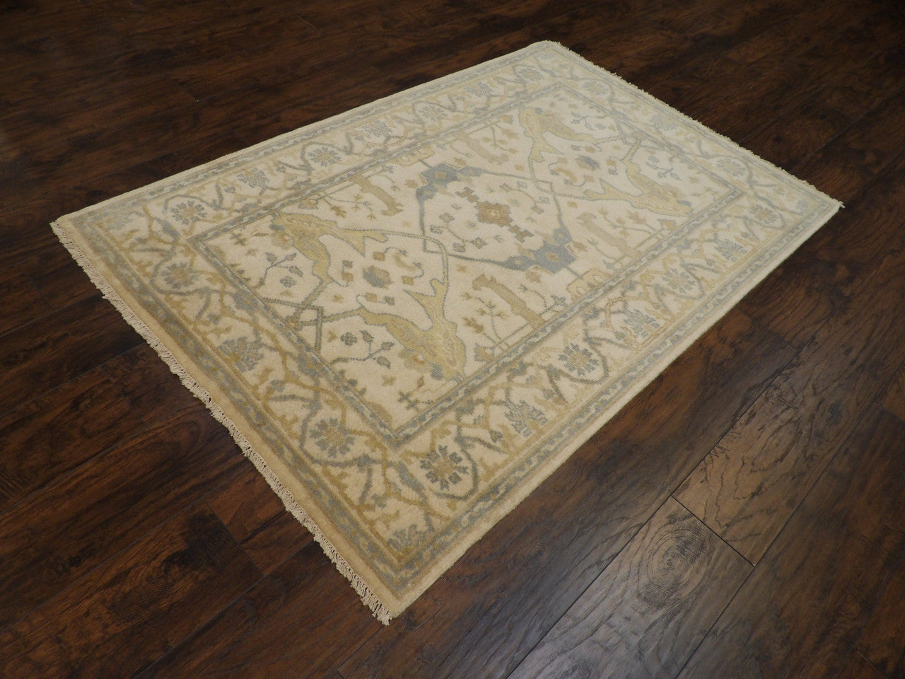 Oushak pattern detail, antique wash
