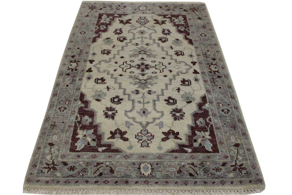 Close-up of wool pile, Beige rug