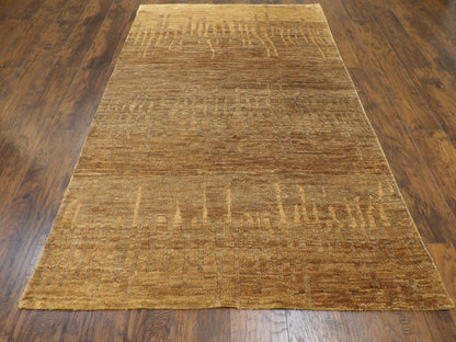 Close-up of wool pile, Brown rug